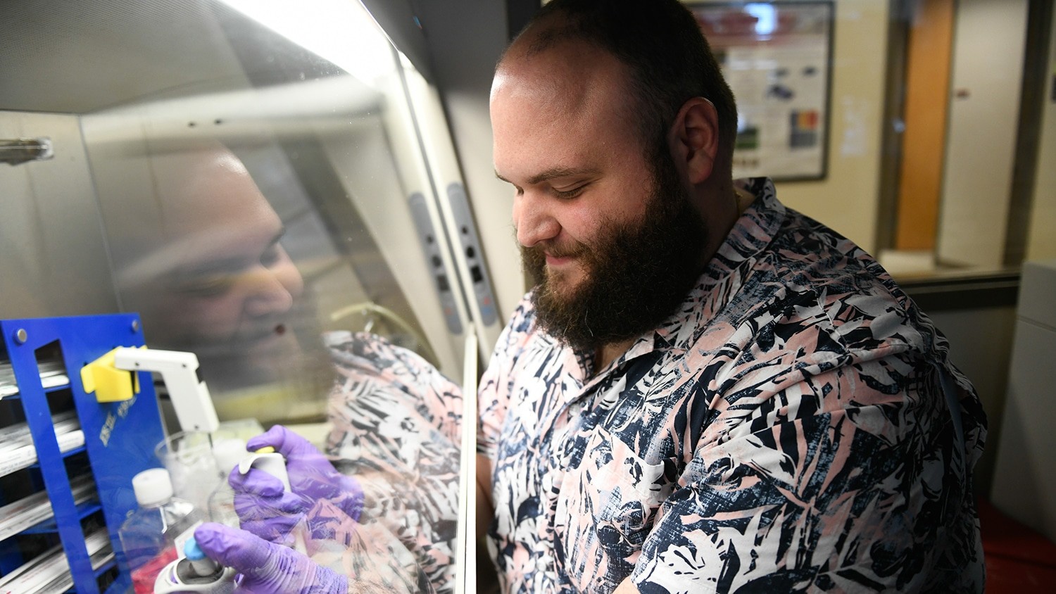 Michael Daniele in his lab.